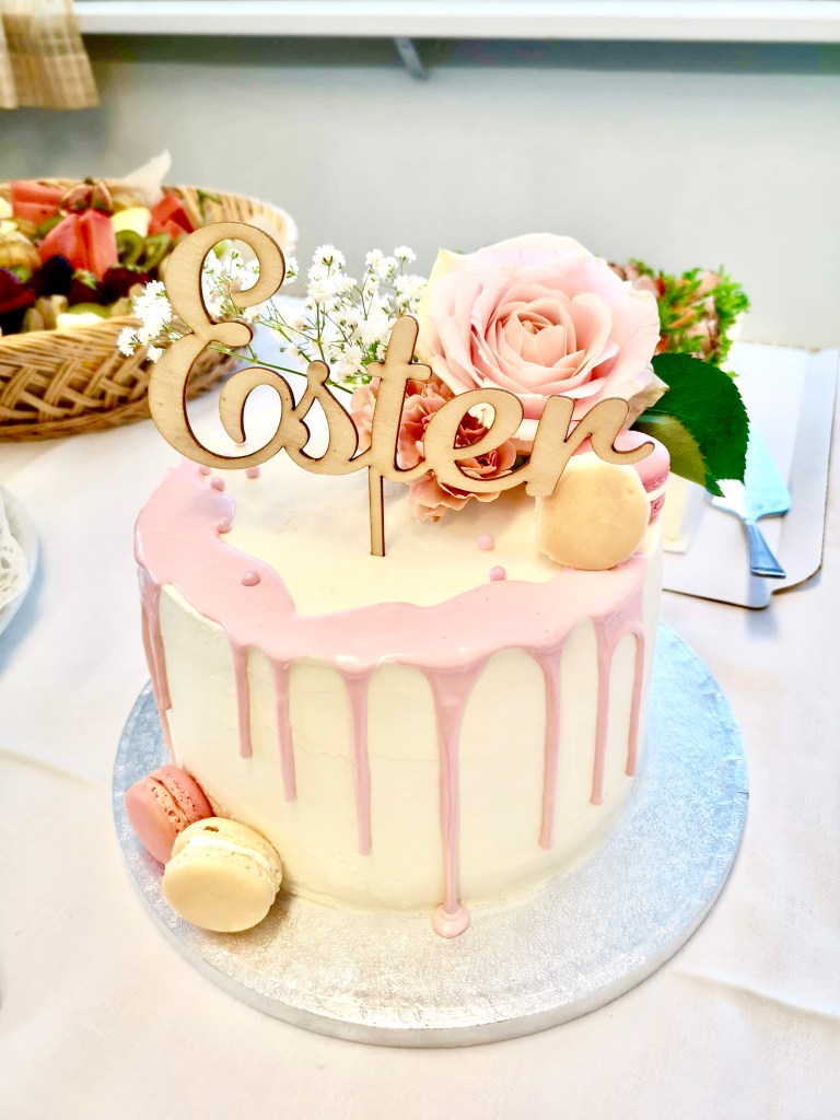 Kustomoitu kakkukoriste, kakkukoriste nimellä, puinen kakkukoriste, kakkukoriste puusta, kakkukoriste nimi.